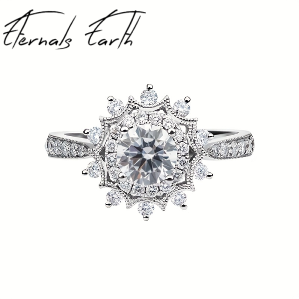 【熱銷款】Eternals Earth 豪華花朵莫桑石戒指